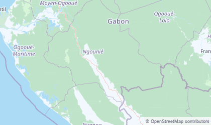 Mapa de Ngounié