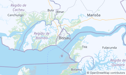 Mapa de Bissau