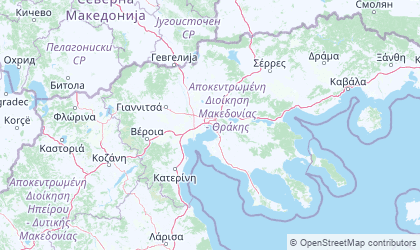 Mapa de Central Macedonia