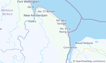 Mapa de East Berbice-Corentyne