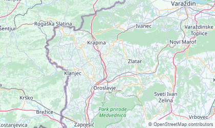 Mapa de Krapinsko-Zagorska