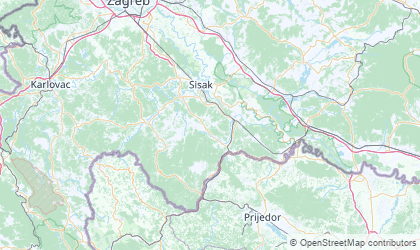 Mapa de Sisacko-Moslavacka