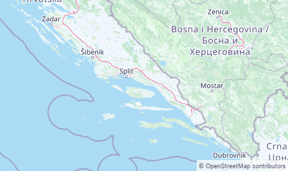 Mapa de Splitsko-Dalmatinska