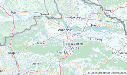 Mapa de Varaždinska