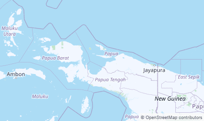 Mapa de Papúa Occidental