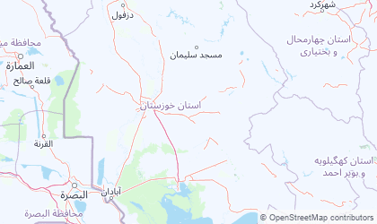 Mapa de Khuzestan