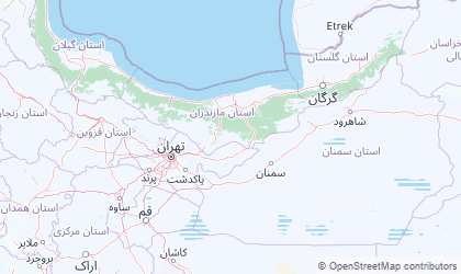Mapa de Tehran