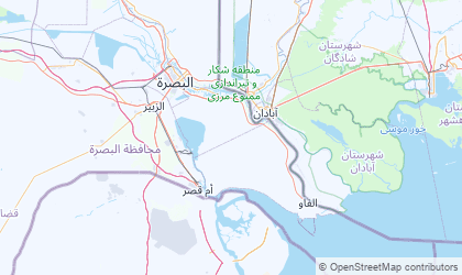 Mapa de Basra Governorate