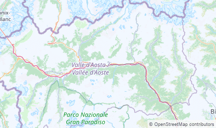 Mapa de Valle de Aosta