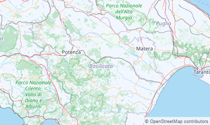 Mapa de Basilicata