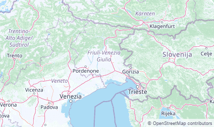 Mapa de Friuli Venezia Giulia