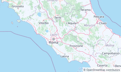 Mapa de Lazio