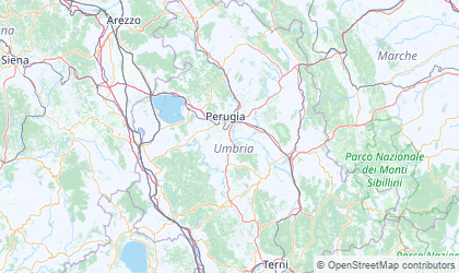 Mapa de Umbria