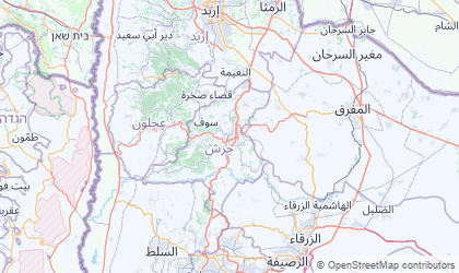Mapa de Jerash