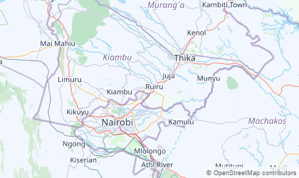 Mapa de Nairobi Area