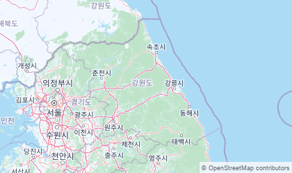 Mapa de Gangwon-do