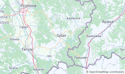 Mapa de Gjilan