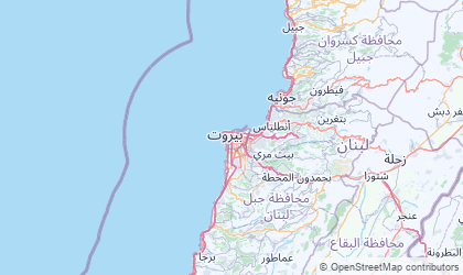 Mapa de Beyrouth