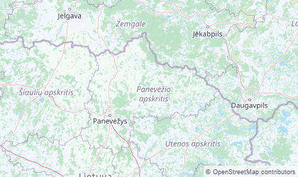 Mapa de Panevezys