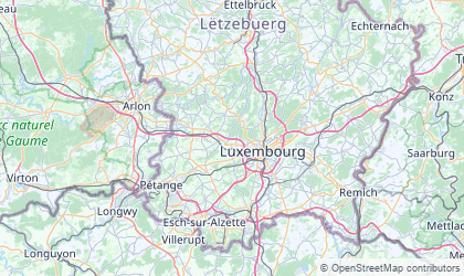 Mapa de Luxembourg