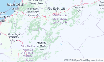 Mapa de Meknès-Tafilalet