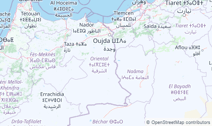 Mapa de Marruecos Oriental