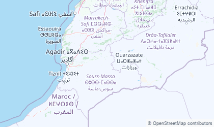 Mapa de Souss-Massa-Drâa