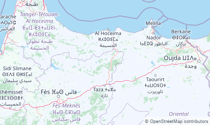 Mapa de Taza-Al Hoceima-Taounate