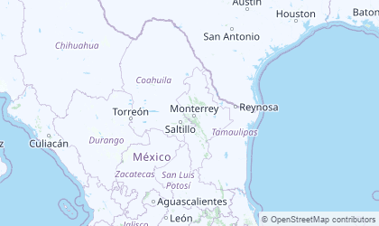 Mapa de México Noreste