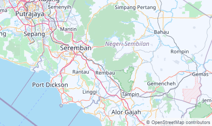 Mapa de Negeri Sembilan
