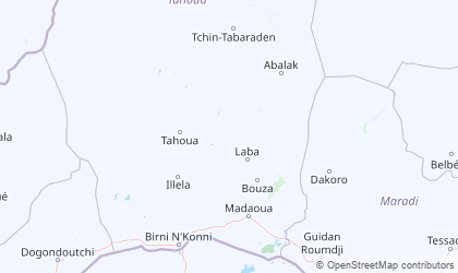 Mapa de Tahoua