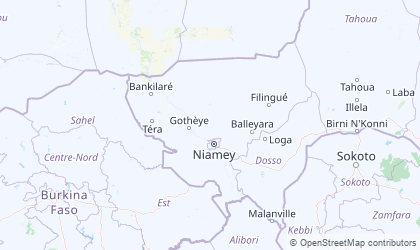 Mapa de Tillabéri