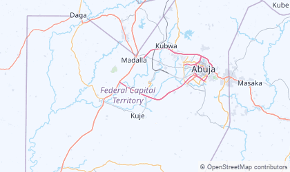 Mapa de Abuja Federal Capital Territory