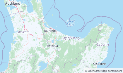 Mapa de Bay of Plenty