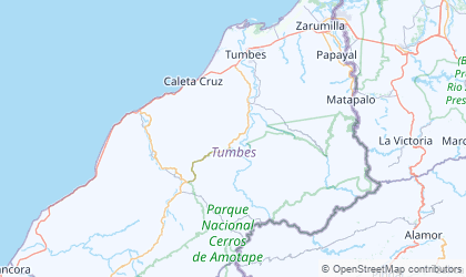 Mapa de Tumbes