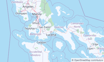Mapa de Calabarzon