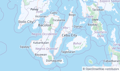 Mapa de Central Visayas