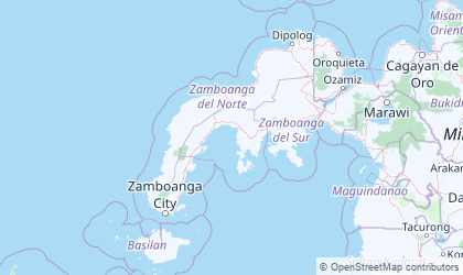 Mapa de Zamboanga Peninsula