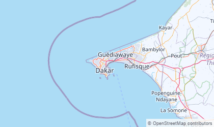 Mapa de Dakar