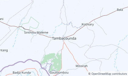 Mapa de Tambacounda