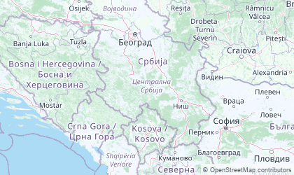 Mapa de Central Serbia