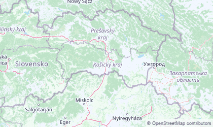 Mapa de Košický