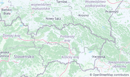 Mapa de Prešovský