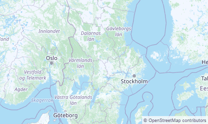 Mapa de Suecia central