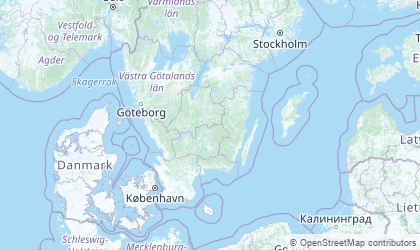 Mapa de Sur de Suecia