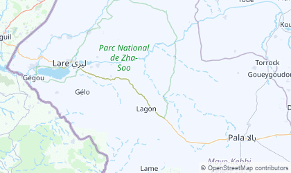 Mapa de Mayo-Kebbi Ouest