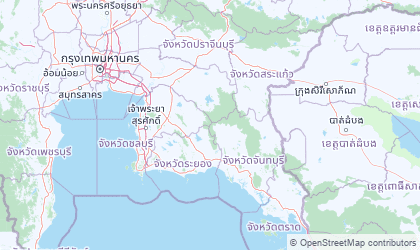 Mapa de Tailandia del este