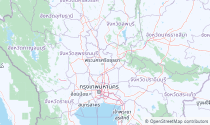 Mapa de Tailandia central