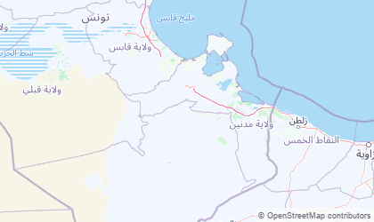 Mapa de Túnez Sureste