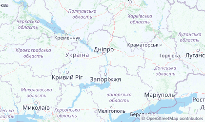 Mapa de Dnipropetrovsk